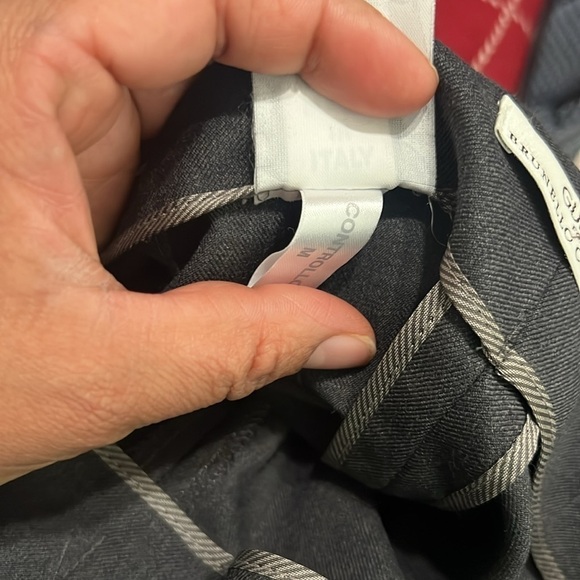 GUNEX FOR BRUNELLO CUCINELLI GRAY TREASURE PANTS SIZE 2 - Picture 8 of 8